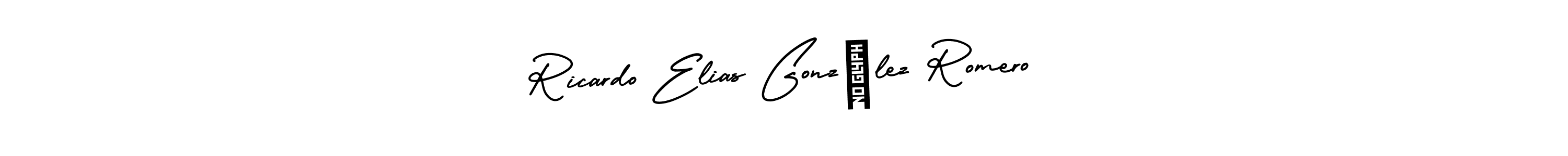 How to make Ricardo Elias González Romero name signature. Use AmerikaSignatureDemo-Regular style for creating short signs online. This is the latest handwritten sign. Ricardo Elias González Romero signature style 3 images and pictures png