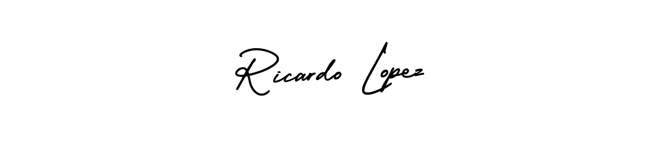 Use a signature maker to create a handwritten signature online. With this signature software, you can design (AmerikaSignatureDemo-Regular) your own signature for name Ricardo Lopez. Ricardo Lopez signature style 3 images and pictures png