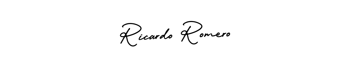 It looks lik you need a new signature style for name Ricardo Romero. Design unique handwritten (AmerikaSignatureDemo-Regular) signature with our free signature maker in just a few clicks. Ricardo Romero signature style 3 images and pictures png