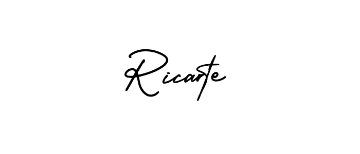 Ricarte stylish signature style. Best Handwritten Sign (AmerikaSignatureDemo-Regular) for my name. Handwritten Signature Collection Ideas for my name Ricarte. Ricarte signature style 3 images and pictures png