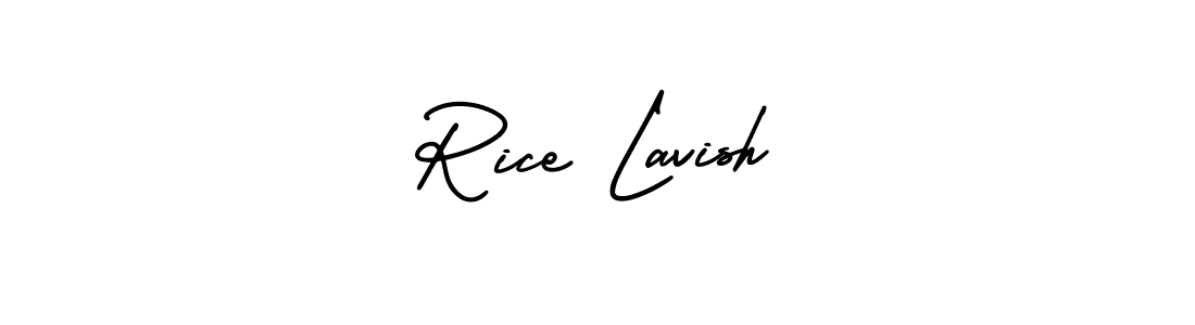 It looks lik you need a new signature style for name Rice Lavish. Design unique handwritten (AmerikaSignatureDemo-Regular) signature with our free signature maker in just a few clicks. Rice Lavish signature style 3 images and pictures png