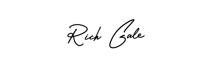How to make Rich Gale name signature. Use AmerikaSignatureDemo-Regular style for creating short signs online. This is the latest handwritten sign. Rich Gale signature style 3 images and pictures png