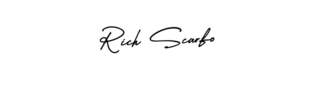 Make a beautiful signature design for name Rich Scarfo. With this signature (AmerikaSignatureDemo-Regular) style, you can create a handwritten signature for free. Rich Scarfo signature style 3 images and pictures png