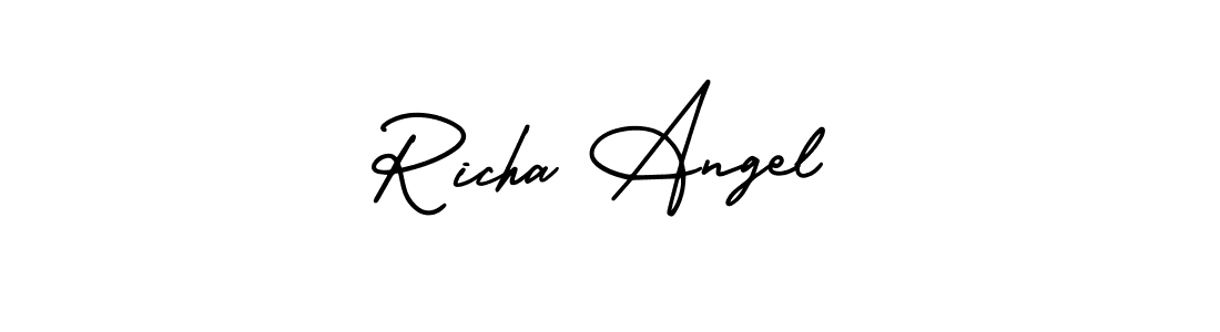 Make a beautiful signature design for name Richa Angel. Use this online signature maker to create a handwritten signature for free. Richa Angel signature style 3 images and pictures png