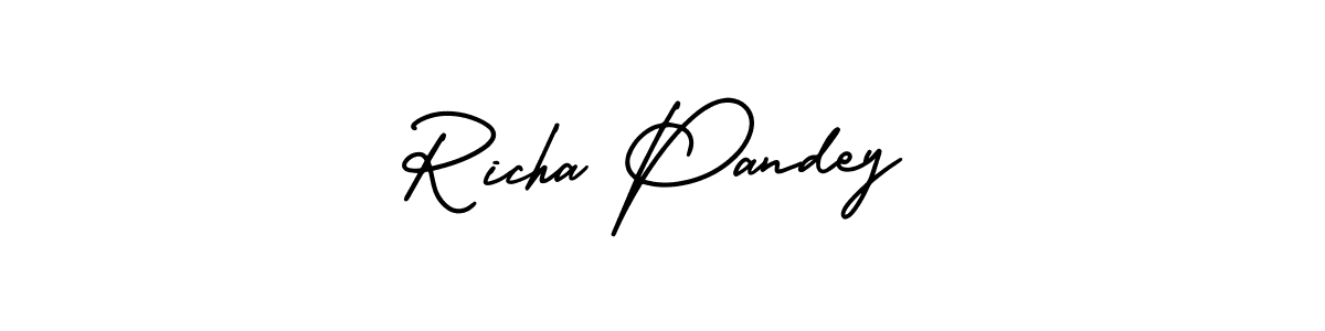 Similarly AmerikaSignatureDemo-Regular is the best handwritten signature design. Signature creator online .You can use it as an online autograph creator for name Richa Pandey. Richa Pandey signature style 3 images and pictures png