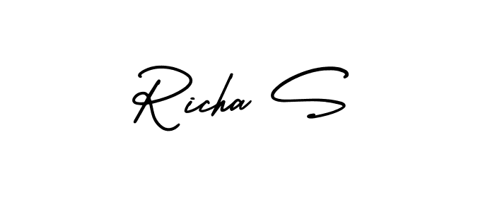 Make a beautiful signature design for name Richa S. Use this online signature maker to create a handwritten signature for free. Richa S signature style 3 images and pictures png