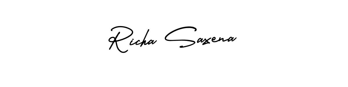 How to Draw Richa Saxena signature style? AmerikaSignatureDemo-Regular is a latest design signature styles for name Richa Saxena. Richa Saxena signature style 3 images and pictures png