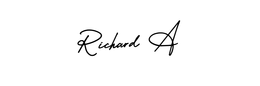if you are searching for the best signature style for your name Richard A. so please give up your signature search. here we have designed multiple signature styles  using AmerikaSignatureDemo-Regular. Richard A signature style 3 images and pictures png
