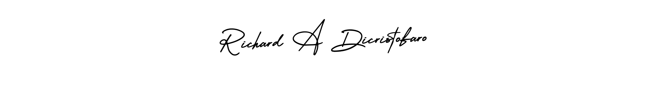 It looks lik you need a new signature style for name Richard A Dicristofaro. Design unique handwritten (AmerikaSignatureDemo-Regular) signature with our free signature maker in just a few clicks. Richard A Dicristofaro signature style 3 images and pictures png
