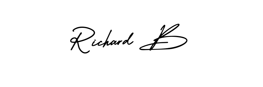 You should practise on your own different ways (AmerikaSignatureDemo-Regular) to write your name (Richard B) in signature. don't let someone else do it for you. Richard B signature style 3 images and pictures png