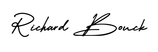 A modern signature idea for name Richard Bouck using AmerikaSignatureDemo-Regular font. Clean strokes and elegant curves make it stand out instantly. Richard Bouck signature style 3 images and pictures png