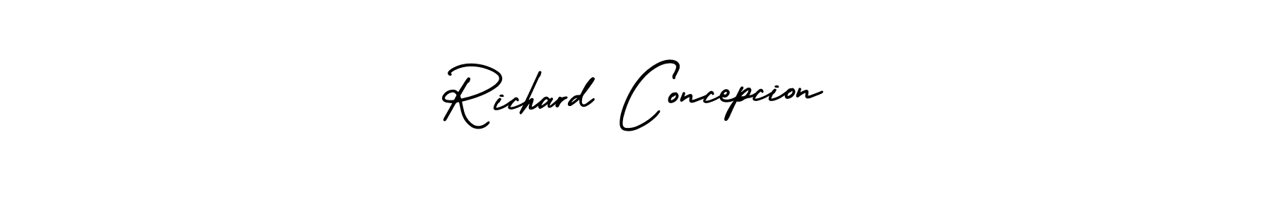 AmerikaSignatureDemo-Regular is a professional signature style that is perfect for those who want to add a touch of class to their signature. It is also a great choice for those who want to make their signature more unique. Get Richard Concepcion name to fancy signature for free. Richard Concepcion signature style 3 images and pictures png