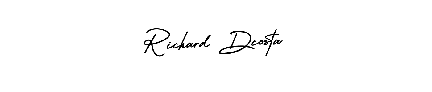 Make a beautiful signature design for name Richard Dcosta. With this signature (AmerikaSignatureDemo-Regular) style, you can create a handwritten signature for free. Richard Dcosta signature style 3 images and pictures png