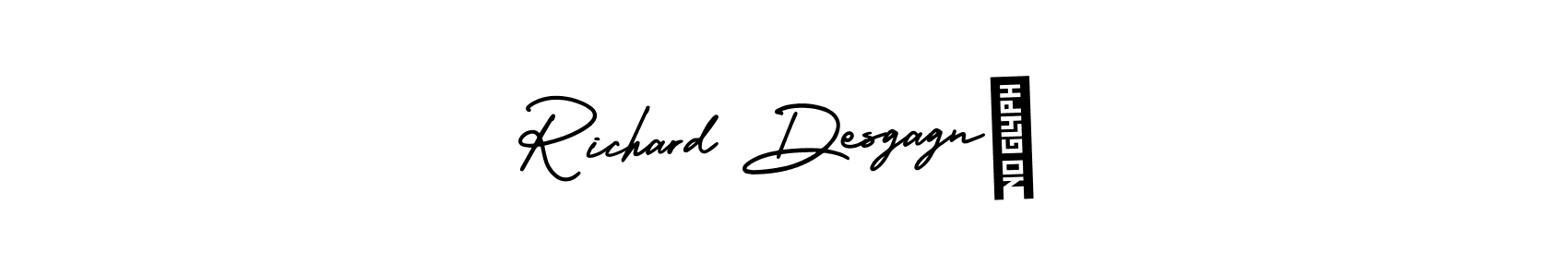 It looks lik you need a new signature style for name Richard Desgagné. Design unique handwritten (AmerikaSignatureDemo-Regular) signature with our free signature maker in just a few clicks. Richard Desgagné signature style 3 images and pictures png