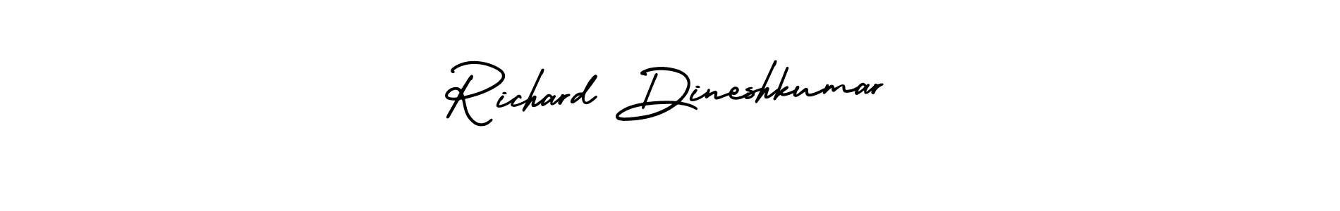 It looks lik you need a new signature style for name Richard Dineshkumar. Design unique handwritten (AmerikaSignatureDemo-Regular) signature with our free signature maker in just a few clicks. Richard Dineshkumar signature style 3 images and pictures png