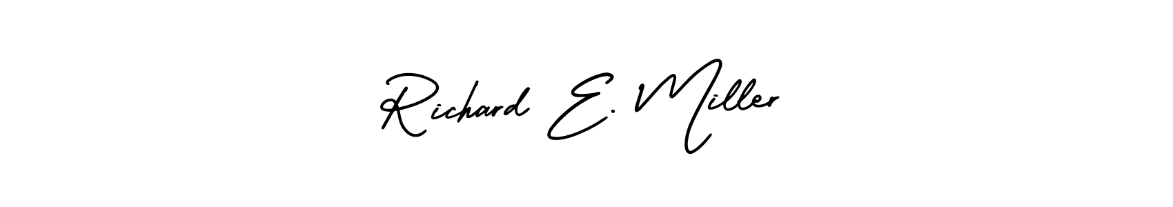 Make a beautiful signature design for name Richard E. Miller. With this signature (AmerikaSignatureDemo-Regular) style, you can create a handwritten signature for free. Richard E. Miller signature style 3 images and pictures png