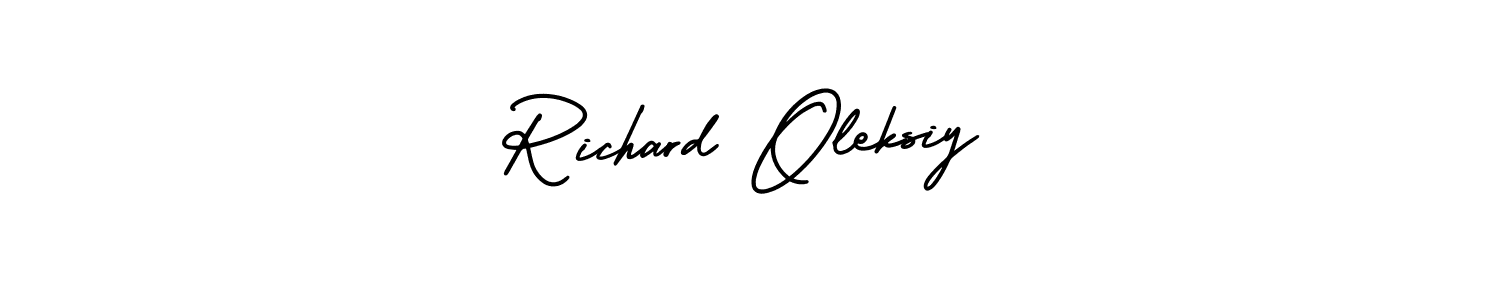 Make a beautiful signature design for name Richard Oleksiy. With this signature (AmerikaSignatureDemo-Regular) style, you can create a handwritten signature for free. Richard Oleksiy signature style 3 images and pictures png