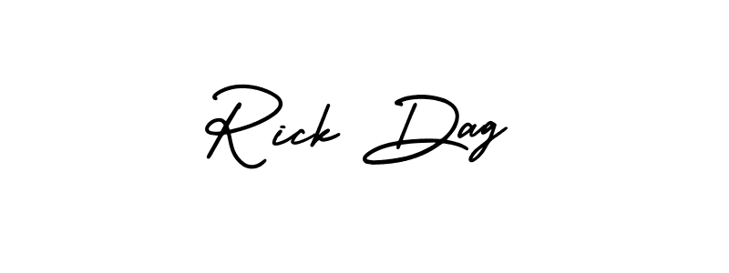 Similarly AmerikaSignatureDemo-Regular is the best handwritten signature design. Signature creator online .You can use it as an online autograph creator for name Rick Dag. Rick Dag signature style 3 images and pictures png