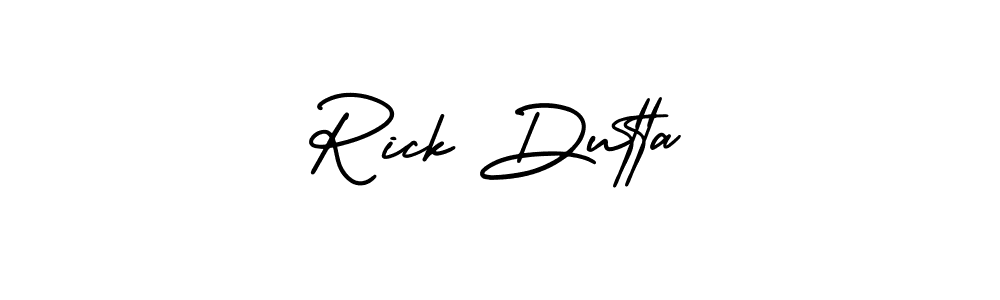 Rick Dutta stylish signature style. Best Handwritten Sign (AmerikaSignatureDemo-Regular) for my name. Handwritten Signature Collection Ideas for my name Rick Dutta. Rick Dutta signature style 3 images and pictures png