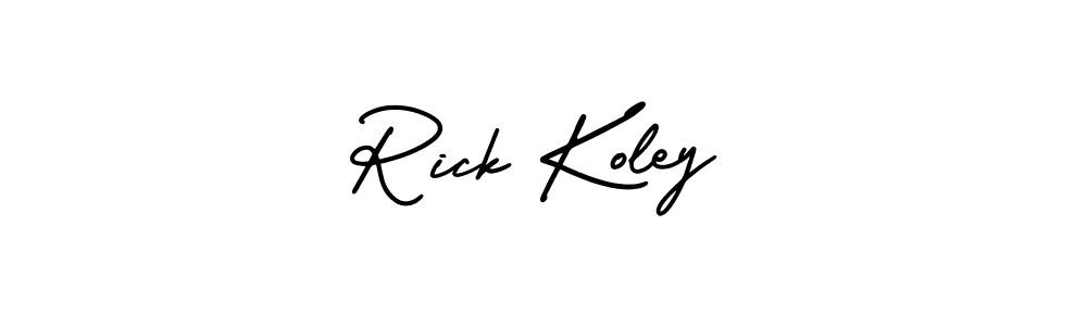 How to make Rick Koley signature? AmerikaSignatureDemo-Regular is a professional autograph style. Create handwritten signature for Rick Koley name. Rick Koley signature style 3 images and pictures png