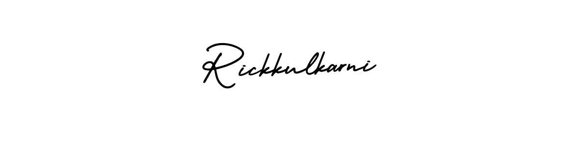 How to Draw Rickkulkarni signature style? AmerikaSignatureDemo-Regular is a latest design signature styles for name Rickkulkarni. Rickkulkarni signature style 3 images and pictures png