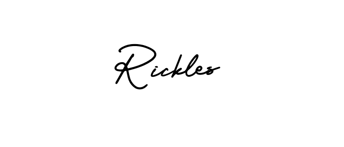 It looks lik you need a new signature style for name Rickles. Design unique handwritten (AmerikaSignatureDemo-Regular) signature with our free signature maker in just a few clicks. Rickles signature style 3 images and pictures png