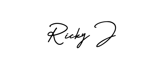 You can use this online signature creator to create a handwritten signature for the name Ricky J. This is the best online autograph maker. Ricky J signature style 3 images and pictures png
