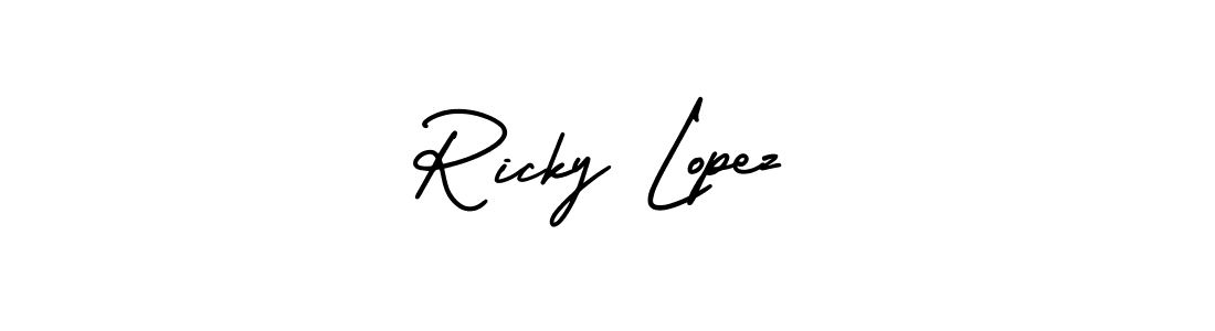 Create a beautiful signature design for name Ricky Lopez. With this signature (AmerikaSignatureDemo-Regular) fonts, you can make a handwritten signature for free. Ricky Lopez signature style 3 images and pictures png