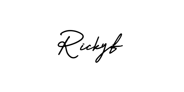 Create a beautiful signature design for name Rickyf. With this signature (AmerikaSignatureDemo-Regular) fonts, you can make a handwritten signature for free. Rickyf signature style 3 images and pictures png