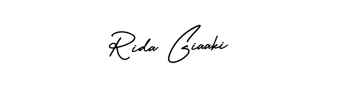 Create a beautiful signature design for name Rida Giaaki. With this signature (AmerikaSignatureDemo-Regular) fonts, you can make a handwritten signature for free. Rida Giaaki signature style 3 images and pictures png