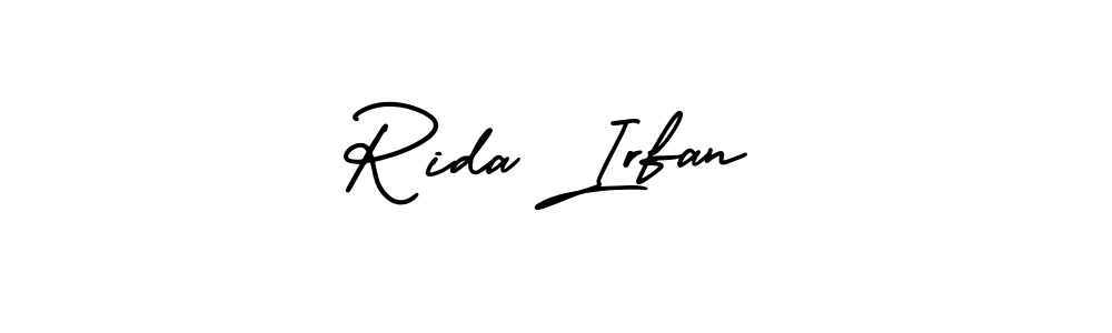 AmerikaSignatureDemo-Regular is a professional signature style that is perfect for those who want to add a touch of class to their signature. It is also a great choice for those who want to make their signature more unique. Get Rida Irfan name to fancy signature for free. Rida Irfan signature style 3 images and pictures png