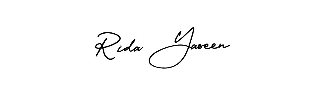 How to make Rida Yaseen name signature. Use AmerikaSignatureDemo-Regular style for creating short signs online. This is the latest handwritten sign. Rida Yaseen signature style 3 images and pictures png