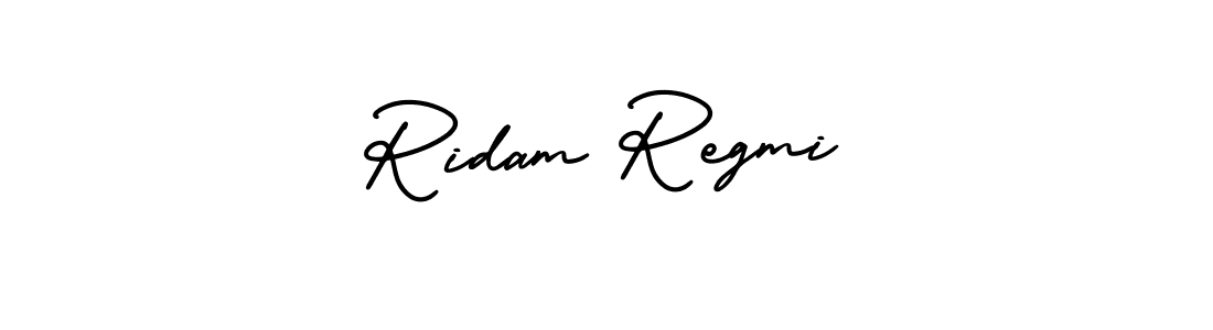 Use a signature maker to create a handwritten signature online. With this signature software, you can design (AmerikaSignatureDemo-Regular) your own signature for name Ridam Regmi. Ridam Regmi signature style 3 images and pictures png