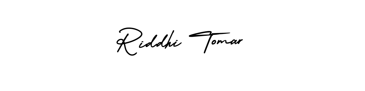 Riddhi Tomar stylish signature style. Best Handwritten Sign (AmerikaSignatureDemo-Regular) for my name. Handwritten Signature Collection Ideas for my name Riddhi Tomar. Riddhi Tomar signature style 3 images and pictures png