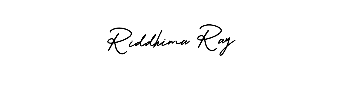 The best way (AmerikaSignatureDemo-Regular) to make a short signature is to pick only two or three words in your name. The name Riddhima Ray include a total of six letters. For converting this name. Riddhima Ray signature style 3 images and pictures png