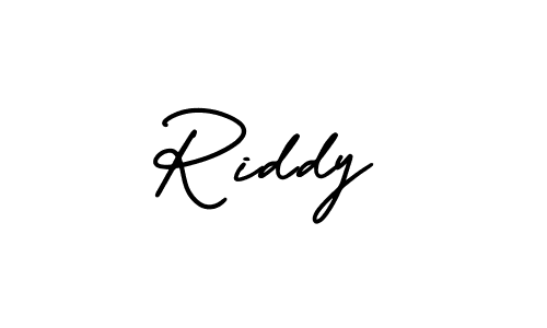 Use a signature maker to create a handwritten signature online. With this signature software, you can design (AmerikaSignatureDemo-Regular) your own signature for name Riddy. Riddy signature style 3 images and pictures png