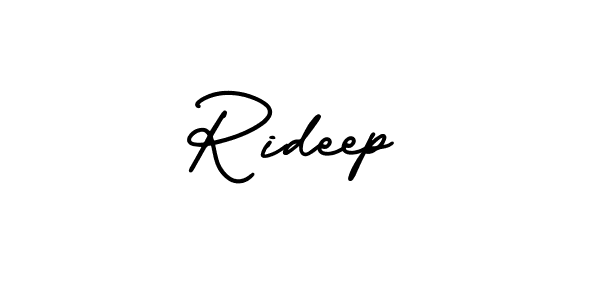 Design your own signature with our free online signature maker. With this signature software, you can create a handwritten (AmerikaSignatureDemo-Regular) signature for name Rideep. Rideep signature style 3 images and pictures png