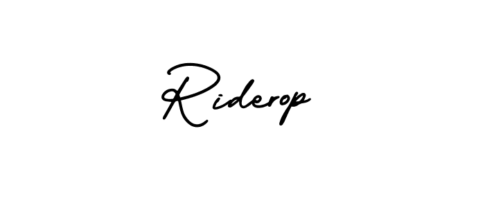 How to Draw Riderop signature style? AmerikaSignatureDemo-Regular is a latest design signature styles for name Riderop. Riderop signature style 3 images and pictures png