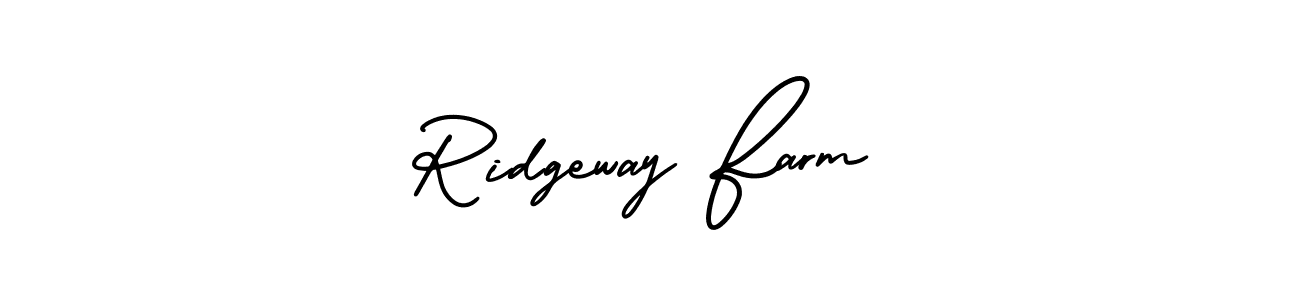 Use a signature maker to create a handwritten signature online. With this signature software, you can design (AmerikaSignatureDemo-Regular) your own signature for name Ridgeway Farm. Ridgeway Farm signature style 3 images and pictures png