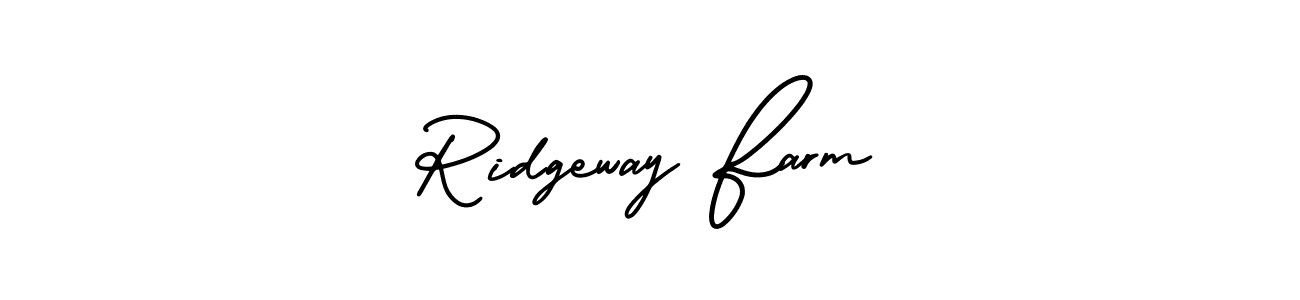 Make a short Ridgeway Farm signature style. Manage your documents anywhere anytime using AmerikaSignatureDemo-Regular. Create and add eSignatures, submit forms, share and send files easily. Ridgeway Farm signature style 3 images and pictures png