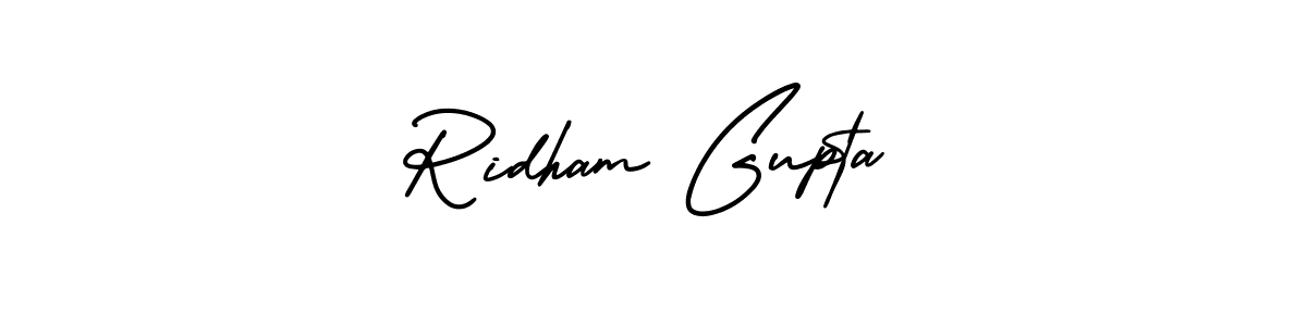 How to Draw Ridham Gupta signature style? AmerikaSignatureDemo-Regular is a latest design signature styles for name Ridham Gupta. Ridham Gupta signature style 3 images and pictures png