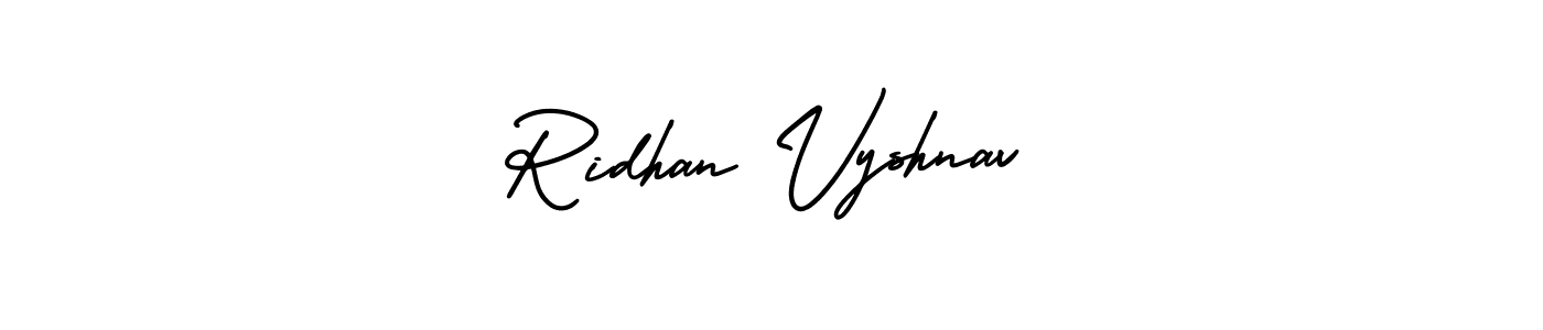 How to make Ridhan Vyshnav signature? AmerikaSignatureDemo-Regular is a professional autograph style. Create handwritten signature for Ridhan Vyshnav name. Ridhan Vyshnav signature style 3 images and pictures png