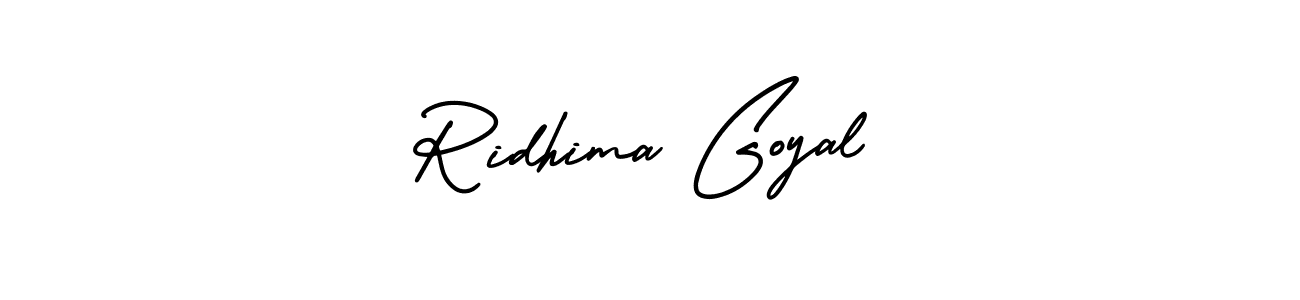 Use a signature maker to create a handwritten signature online. With this signature software, you can design (AmerikaSignatureDemo-Regular) your own signature for name Ridhima Goyal. Ridhima Goyal signature style 3 images and pictures png