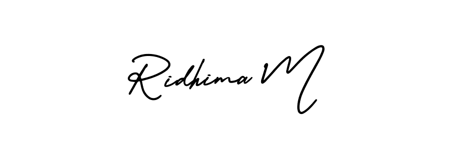 Best and Professional Signature Style for Ridhima M. AmerikaSignatureDemo-Regular Best Signature Style Collection. Ridhima M signature style 3 images and pictures png
