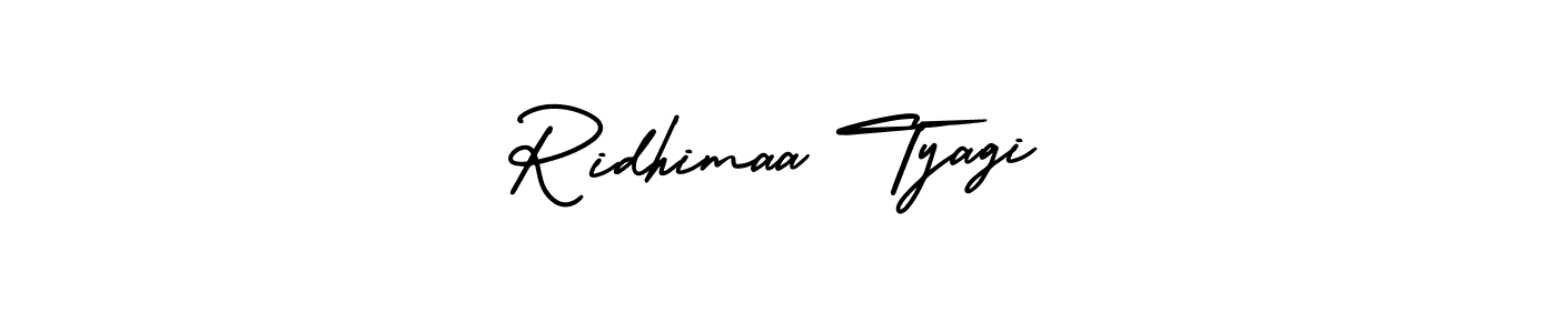 Also You can easily find your signature by using the search form. We will create Ridhimaa Tyagi name handwritten signature images for you free of cost using AmerikaSignatureDemo-Regular sign style. Ridhimaa Tyagi signature style 3 images and pictures png