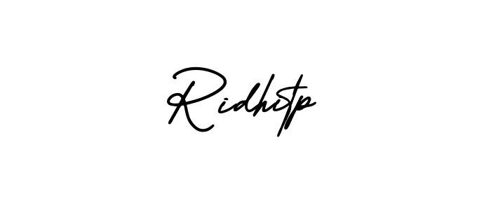 Use a signature maker to create a handwritten signature online. With this signature software, you can design (AmerikaSignatureDemo-Regular) your own signature for name Ridhitp. Ridhitp signature style 3 images and pictures png