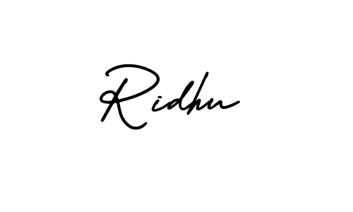How to Draw Ridhu signature style? AmerikaSignatureDemo-Regular is a latest design signature styles for name Ridhu. Ridhu signature style 3 images and pictures png