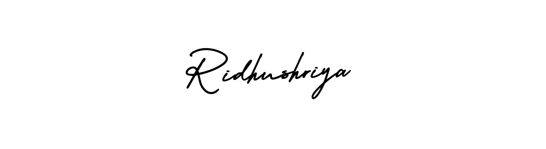 How to Draw Ridhushriya signature style? AmerikaSignatureDemo-Regular is a latest design signature styles for name Ridhushriya. Ridhushriya signature style 3 images and pictures png