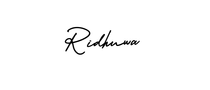 How to Draw Ridhuwa signature style? AmerikaSignatureDemo-Regular is a latest design signature styles for name Ridhuwa. Ridhuwa signature style 3 images and pictures png