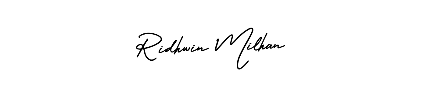 Use a signature maker to create a handwritten signature online. With this signature software, you can design (AmerikaSignatureDemo-Regular) your own signature for name Ridhwin Milhan. Ridhwin Milhan signature style 3 images and pictures png